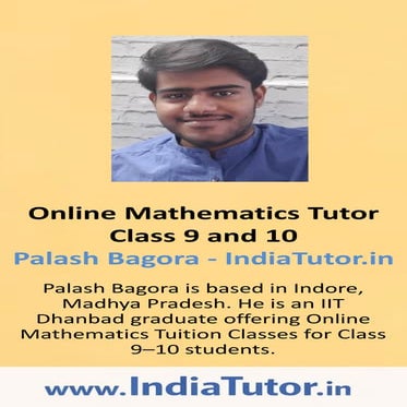 Online Mathematics Tutor - Class 9 and 10 - Sreeja - IndiaTutor.in.pdf