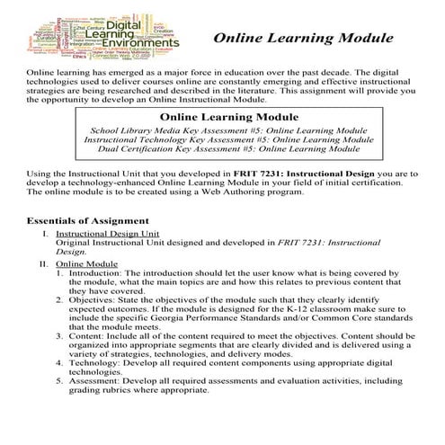 Online module