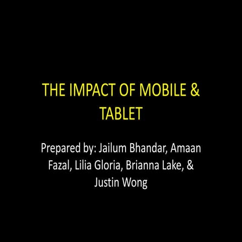 The Impact on Traditional Advertising of Mobile and Tablets