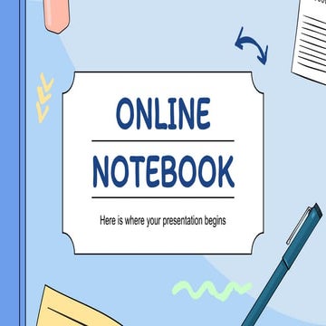 Online Notebook Design for powerpoint presentation | PPTX