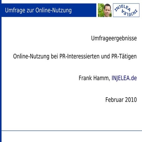 Umfrageergebnisse Online-Nutzung bei PR-Interessierten und PR-Tätigen