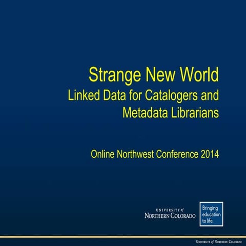 Strange new world: linked data for catalogers and metadata librarians