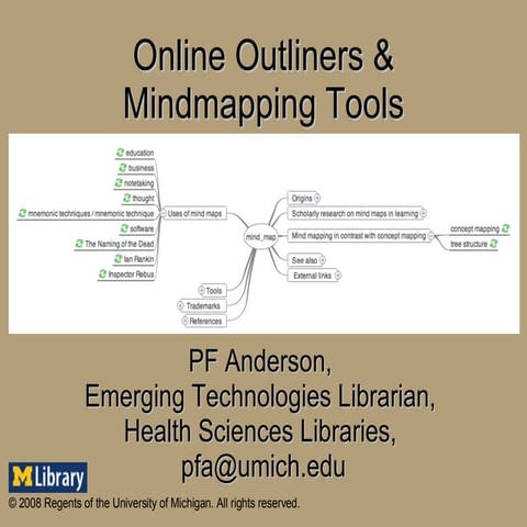 Online Outliners & Mindmapping Tools