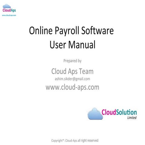 Online Cloud payroll management software Tutorial