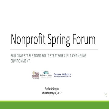 Building Stable Nonprofit Strategies in a Changing Environment