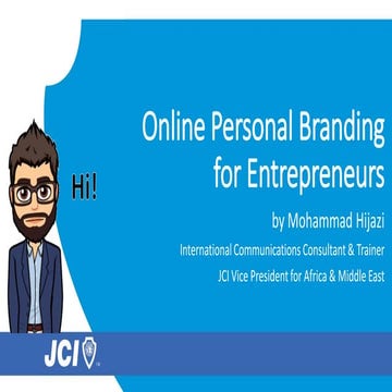 Online personal branding for entrepreneurs