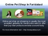Online pet shop