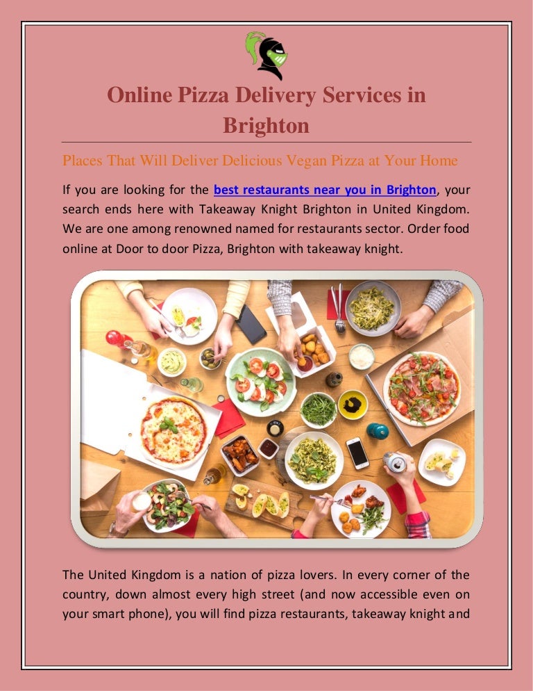 Order Takeaway Online Pizza Delivery Services in Brighton