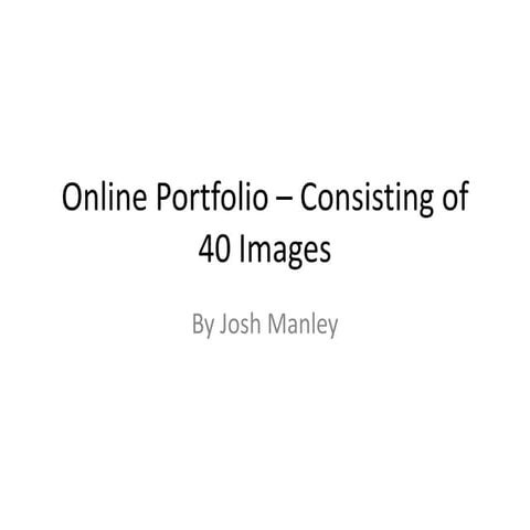 Online porfolio photography
