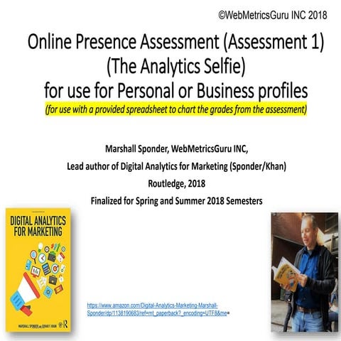 Online presence assessment   analytics selfie updated for spring & summer 2018