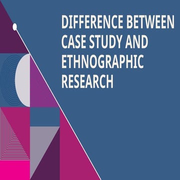 Difference Between Case Study & research | PPTX