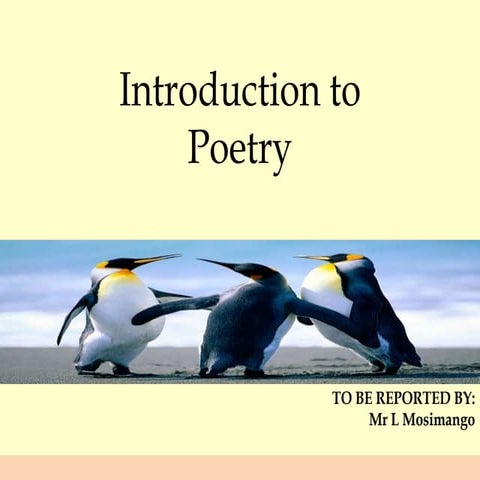 Introduction to poetry