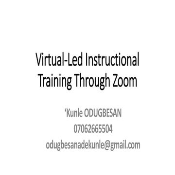 Online presentation through zoom   basic mandev