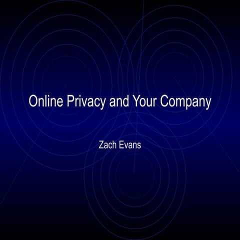 Online Privacy and Your Company