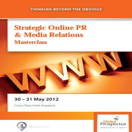 Online PR and Media Relations 2012