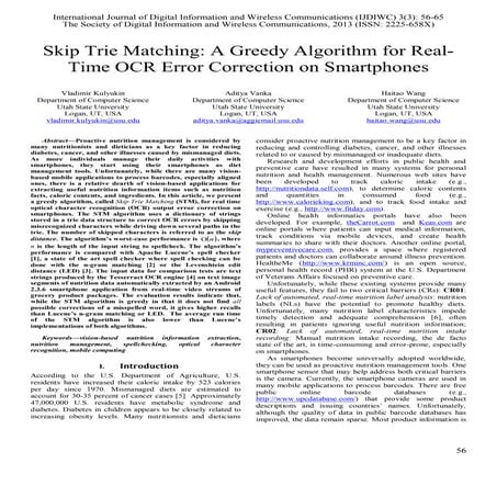 Skip Trie Matching: A Greedy Algorithm for Real-Time OCR Error Correction on ...