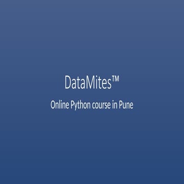 online Python programming course in Pune | PPT