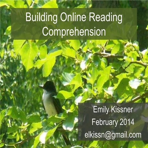 Building Online Reading Comprehension