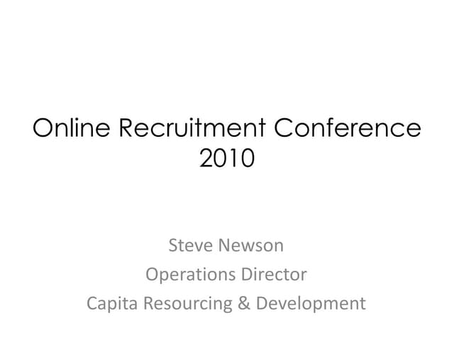 Online Recruitment Conference 2010