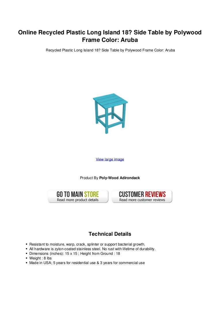 Online Recycled Plastic Long Island 18 Side Table By Polywood Frame C