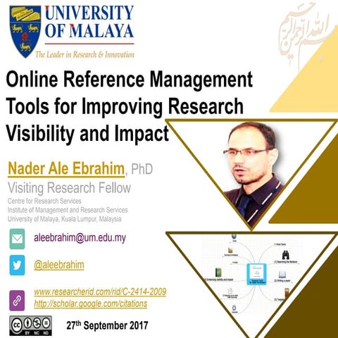 Online Reference Management Tools for Improving Research Visibility and Impact