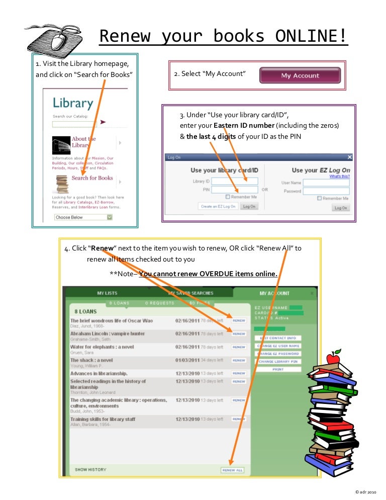 How to Renew your Library Items Online