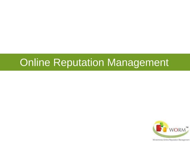 Online Reputation Management