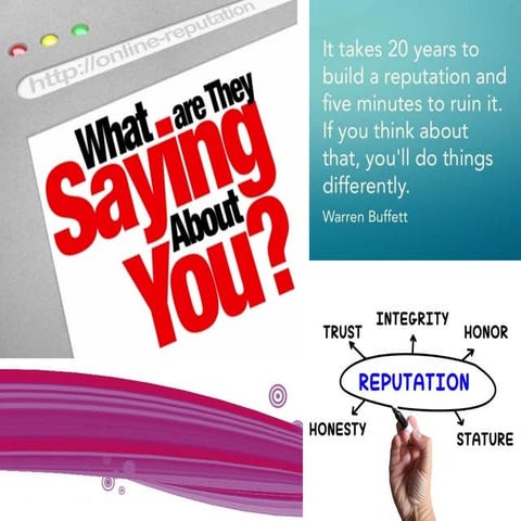 Online reputation management