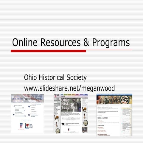 Creating Exhibits for NHD-OH | PPT