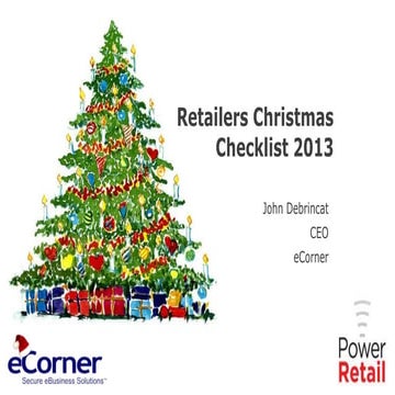 Online Retailers Holiday Season Checklist and Advice 2013