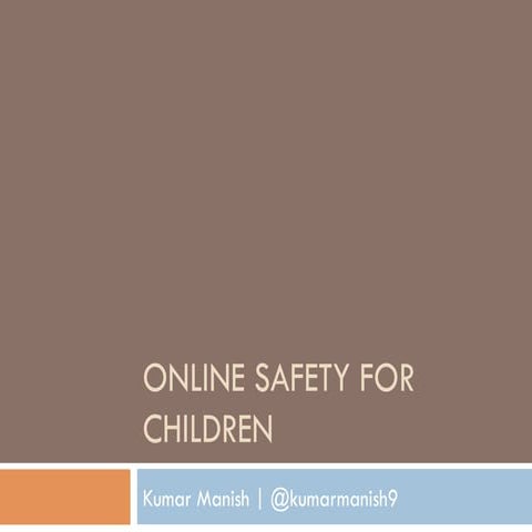 Online safety for children