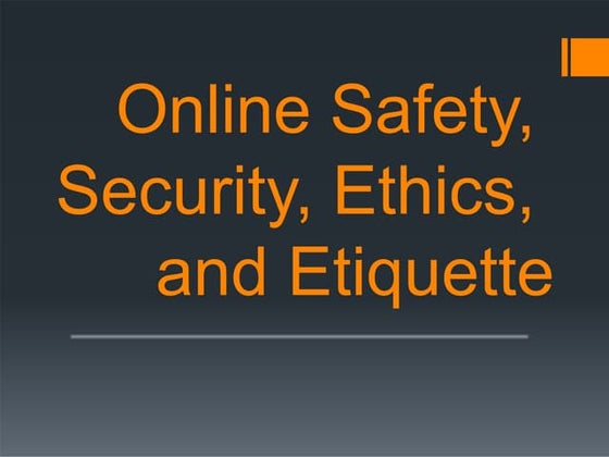 Presentation on cyber safety | PPTX