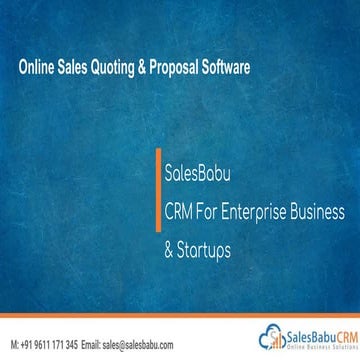 Online sales quoting &amp; proposal software
