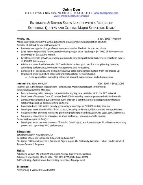 online sales resume sample online sales resumes