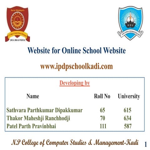 Online School Website Presentation