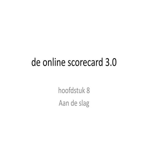 Onlinescorecard hfdst8