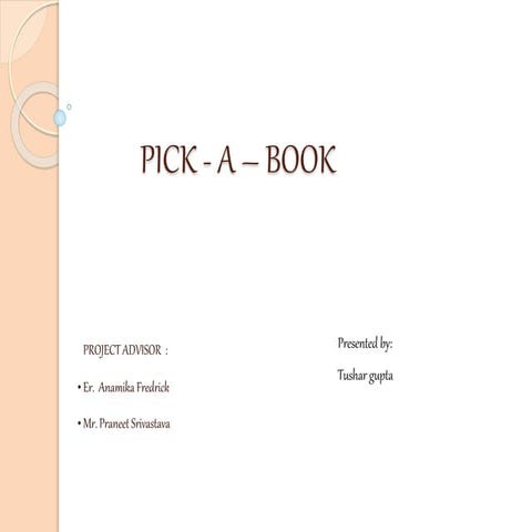 Online second hand book store project report