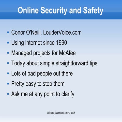 Online Security and Safety