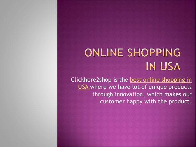 Online shopping in usa