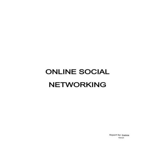 Online social networking