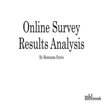 Online survey results