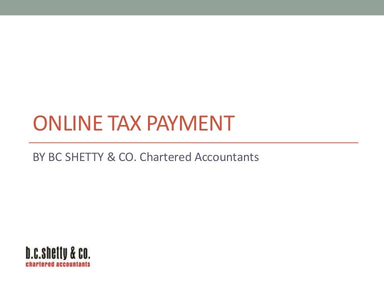 Online tax payment
