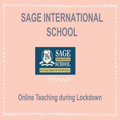 Online Teaching During Lockdown Ppt