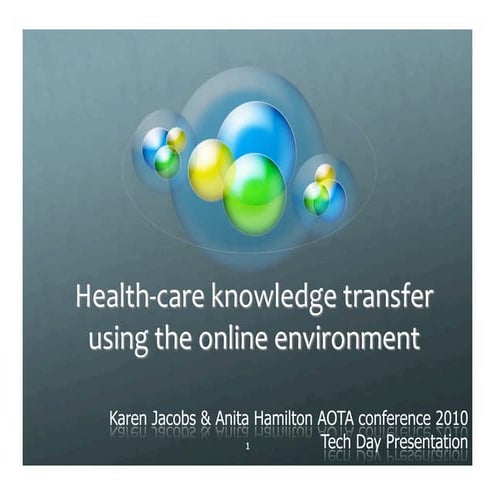 Online Technology For Occupational Therapy Presentation