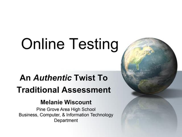 Online Testing: An Authentic Twist to Traditional Assessment  - Bloomsburg Un...