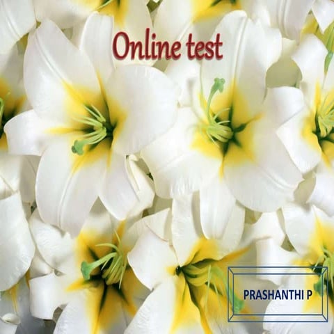 Online test prashanthi