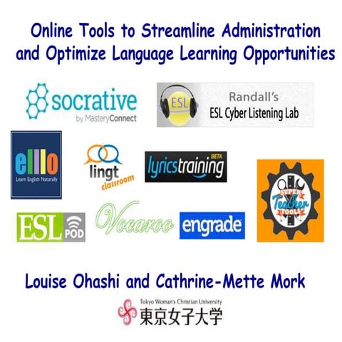 Online Tools to Streamline Adminstration & Optimize Language Learning Opportu...