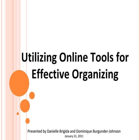 Online Tools for Effective Organizing