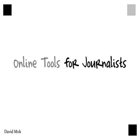 Online Tools For Journalists