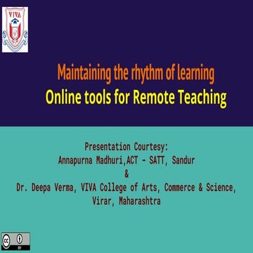 Online tools for remote teaching
